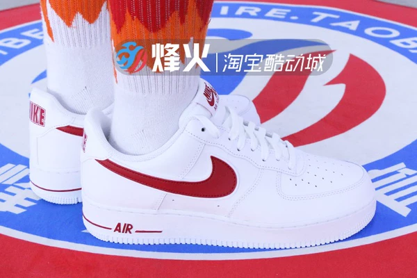 Campfire AIR FORCE AF1 Giày thông thường Trắng đỏ AO2423 AV6252