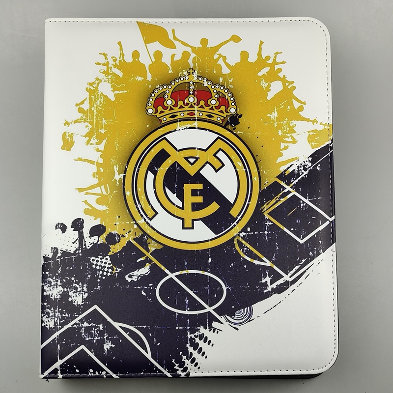 Football Star Card Album Cristiano Ronaldo Messi Real Madrid Champions League Panini Card Collection Album Leather Loose-Leaf Zipper Storage Album