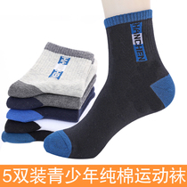 Teen boys autumn and winter thick cotton socks College students CUHK Children cotton middle and high school students sports socks