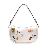 Летний замок, свежая небольшая сумка, ретро ремешок для сумки, сумка подмышку, в цветочек, с вышивкой