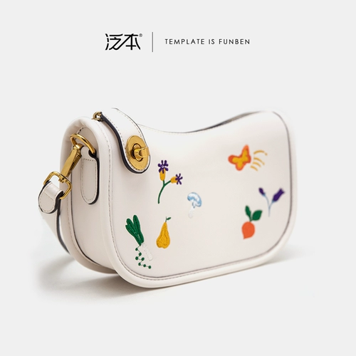 Летний замок, свежая небольшая сумка, ретро ремешок для сумки, сумка подмышку, в цветочек, с вышивкой