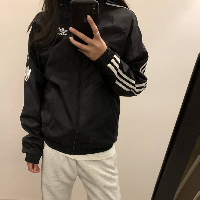 Adidas Trefoil Jacket Stand Collar Windproof Spring and Autumn Style Unisex Sports Jacket Thin Style Jm2716