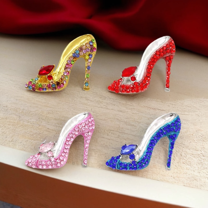 European and American Cross-Border Best-Selling High-Heeled Shoes Brooch, Creative and Personalized Clothing Accessories Pin, High-End Dress Suit Corsage