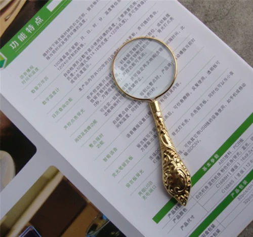 Лупа, металлическое портативное модное чтение для школьников, оптика