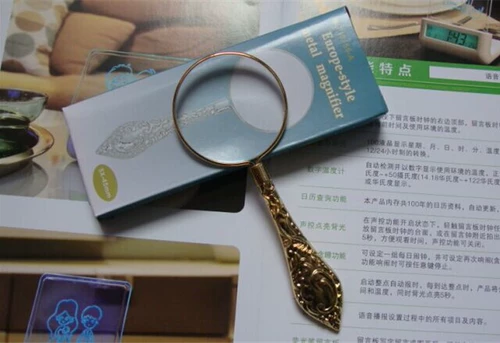 Лупа, металлическое портативное модное чтение для школьников, оптика