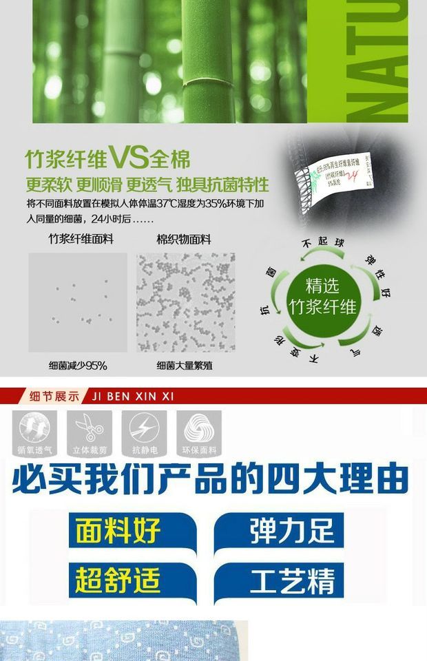 Quần lót nam bằng sợi tre cộng với phân bón XL cao eo phẳng chân quần giữa và mùa hè cũ siêu mỏng quần short lớn shop đồ lót cao cấp