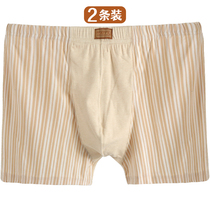 middle aged and elderly men's natural colored cotton underwear plus size boxer pants