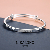 999 pure silver bracelet female summer young with a small crowdsourced design senior feel 520 Mothers Day gift to girlfriend