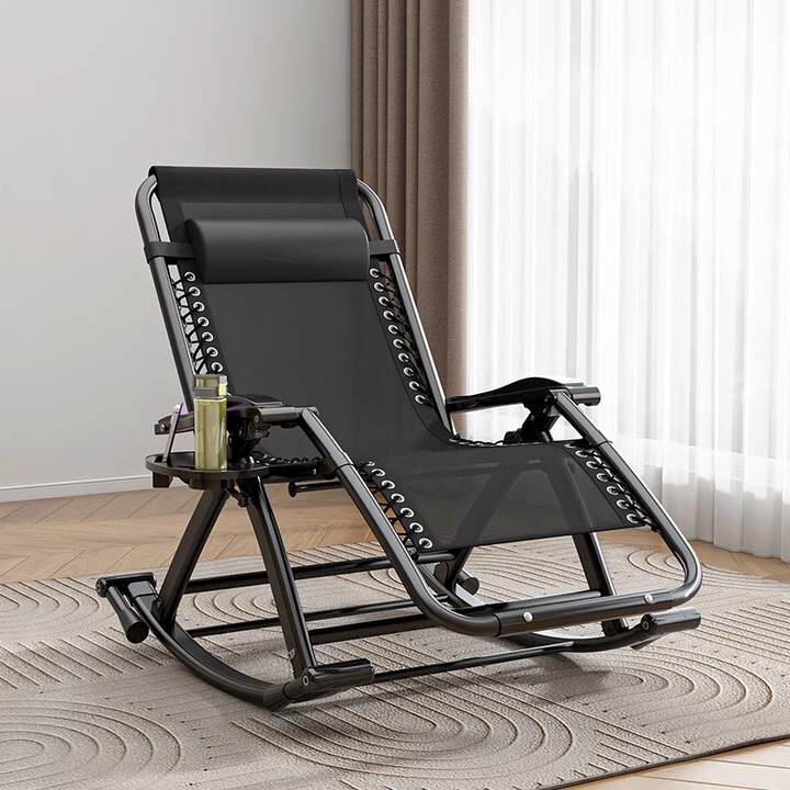 Folding Recliner Lunch Break Bed Office Sitting and Sleeping Dual-Purpose Computer Stool Home Balcony Leisure Lazy Rocking Chair Folding Recliner Lunch Break Bed Office Sitting and Sleeping Dual-Purpose Computer Stool Home Balcony Leisure Lazy Rocking Chair