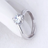 Nhẫn S925 sterling bạc nữ nhẫn Nhật Bản và Hàn Quốc của nhẫn mở đơn giản nhẫn cưới cá tính nhẫn kim cương tặng bạn gái món quà sinh nhật pnj nhẫn cưới