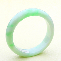 Positive lap Floating Green Emerald Bracelet Myanmar Old Pit Ice Glutinous Seed Jade Bracelet Natural a goods high-end round bracelet 53mm