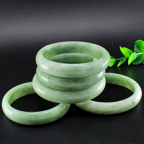 Natural jade bracelet calcite jade bracelet Children Guizhou Cuts light green floating flowers jade bracelet woman with certificate
