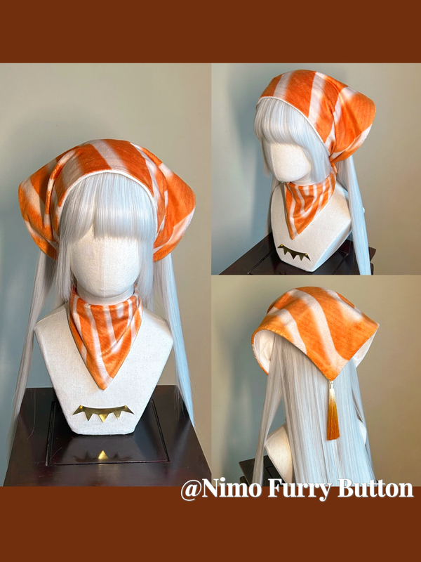 【In Stock Now】Salmon Head Scarf Sashimi Head Scarf Delicious Salmon Accessory Delicious Salmon