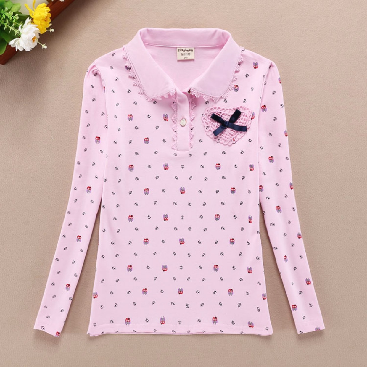 Áo thun bé gái tay dài trong bé trai lớn mùa xuân 2019 mẫu áo sơ mi cotton cotton 8 chiếc áo khoác bé gái tiểu học 15 tuổi áo phông bé trai 1-12 tuổi