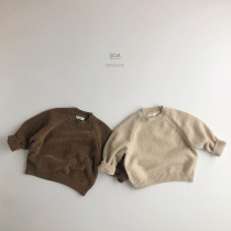 Naked and comfortable ~ Korean version 20 new children chenille pullover white sweater boys and girls padded Chaobao sweater