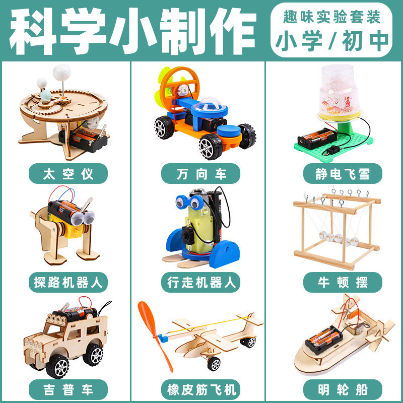 Science and technology small production invention children's diy material toys primary school students homemade handmade works experimental set