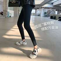 Shark skin beating bottom pants woman outside wearing summer thin and high waist tight body slim leg elastic hip yoga Barbie 90% pants