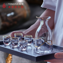 Tongyue wine drip gold bottle white glass lead-free crystal glass household high-grade gift box wine set sobering wine dispenser small