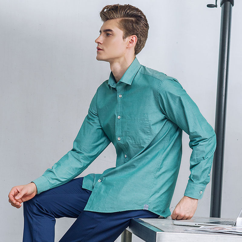 CK制造商 鲁泰 佰杰斯 纯棉免烫 男式长袖衬衫 衬衣 天猫优惠券折后￥58包邮（￥148-90）