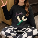 Зимняя пижама, осенний демисезонный коралловый бархатный комплект, коллекция 2022, увеличенная толщина