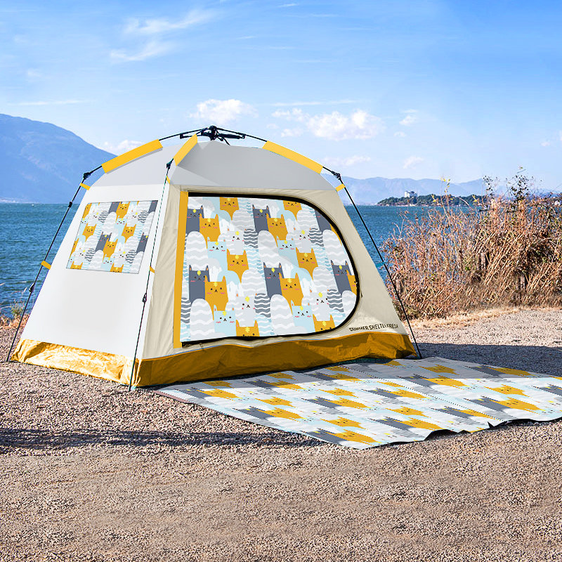 Donkey shield tent outdoor portable camping thickened rainproof automatic spring park children camping field picnic