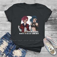 电竞t恤 enemy sisters feminine shirts arcane