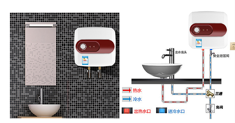 bình nước nóng Trang chủ Smith Kitchen Po trữ nước loại 15 lít lên xuống nước nóng loại nóng nóng bếp nhỏ máy nước nóng điện giá máy năng lượng mặt trời