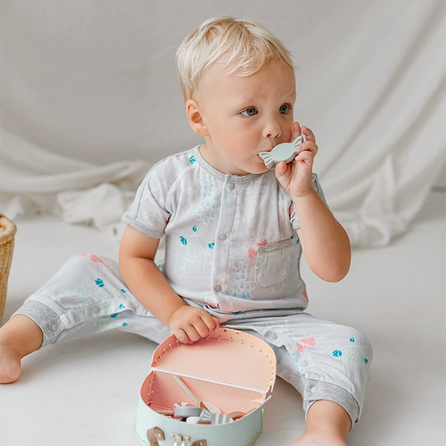 Детское летнее тонкое эластичное марлевое боди для новорожденных