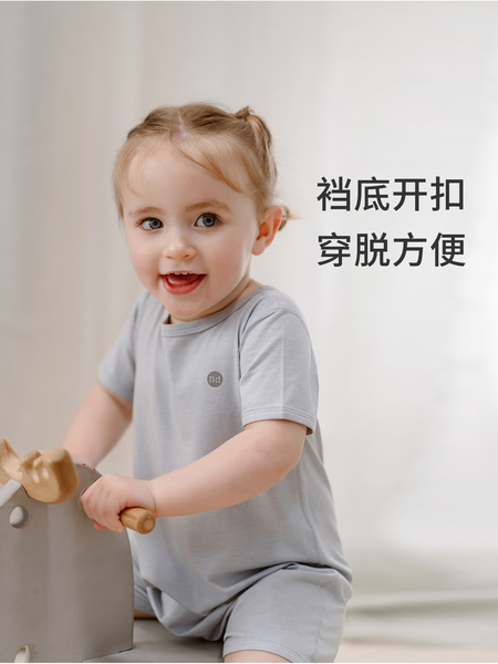Nest Designs婴儿短袖连体衣春夏新生儿衣服宝宝包屁衣哈衣爬服 — 3