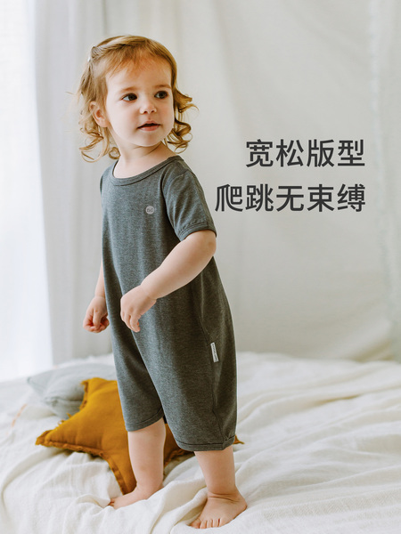 Nest Designs婴儿短袖连体衣春夏新生儿衣服宝宝包屁衣哈衣爬服 — 4