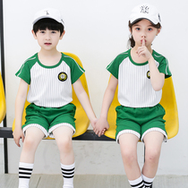 Kindergarten garden clothes Summer shipping action preschool clothes Primary school school uniforms summer suit children pure cotton short-sleeved new