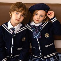 Kindergarten summer clothing children's school uniform primary school students spring and autumn suit class clothing four-piece sportswear autumn England
