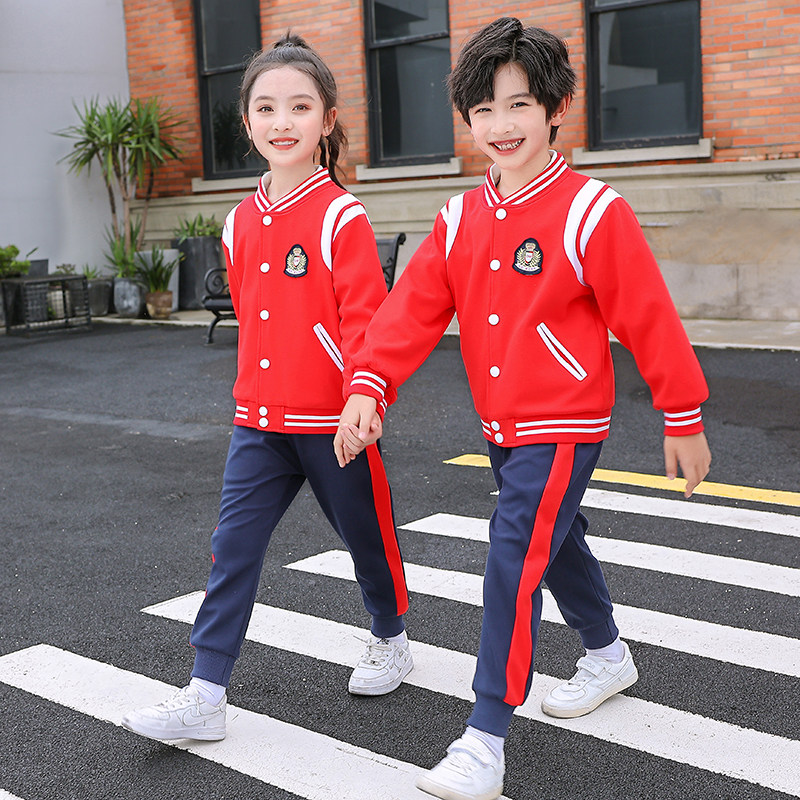 Kindergarten Garden Clothes Autumn Clothing Primary School Children School Uniform Spring Autumn Clothing Two-Three Sets Children's Class Suit Sports Suit Customized