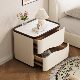 2026 New All Solid Wood Bedside Table Home Bedroom Bedside Table Modern Simple Storage Cabinet Two Drawers Free Installation
