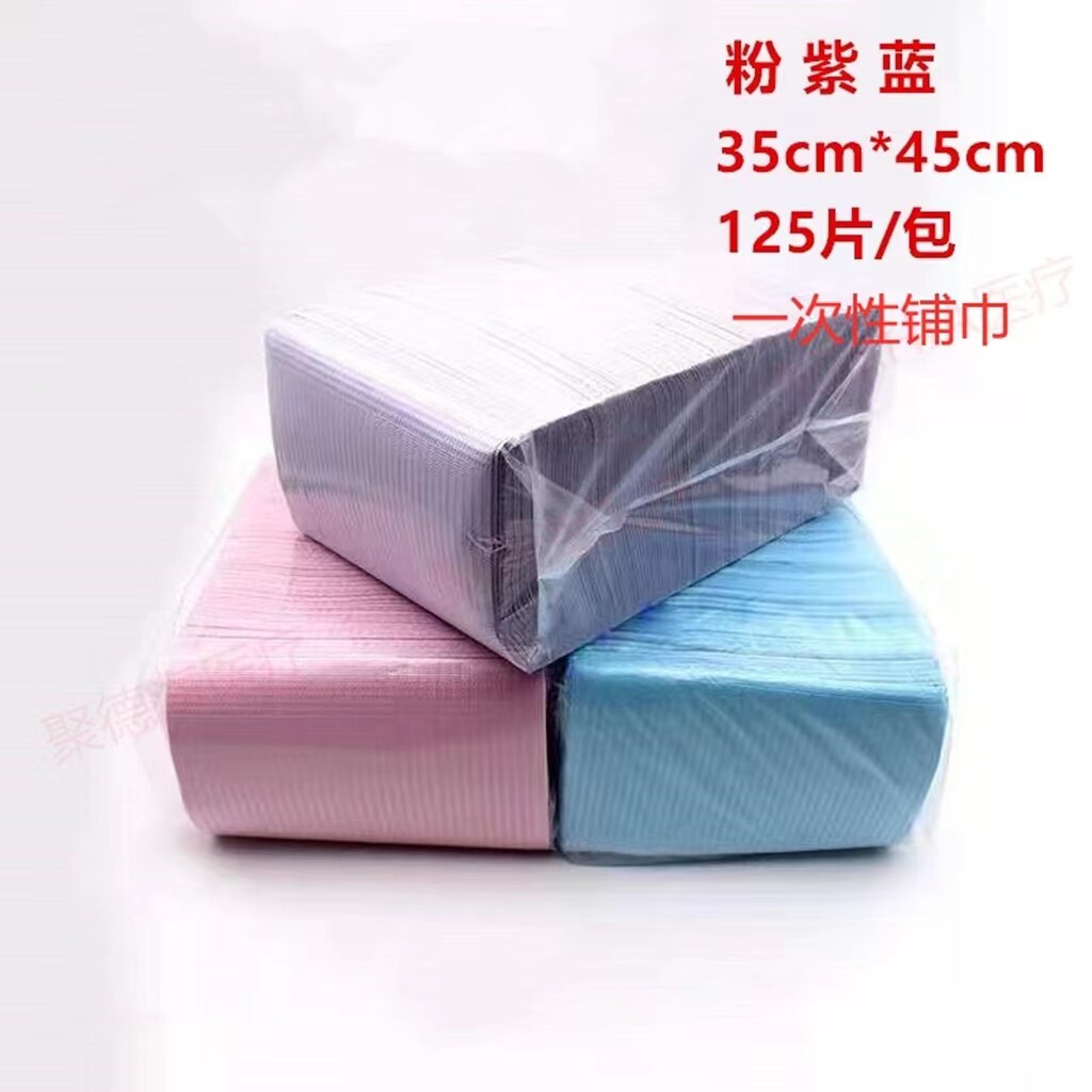 牙科一次性系带围巾/齿科口腔围兜铺巾覆膜纸围巾/美容防护复膜纸
