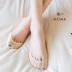 Tất vớ nữ nông miệng siêu vớ vớ vô hình silicone chống trượt mùa hè siêu mỏng vớ cao gót nữ vớ cotton nông vớ - Vớ bông vớ off white Vớ bông