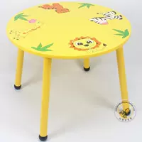 Желтый круглый столик высота 46