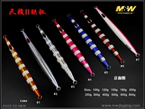 MW JIGGING2 generation deep sea fishing long night light board fast pumping iron plate laser Sea bait Zhang red gold gun