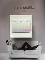 Bull wall switch three open dual control with fluorescent panel wall switch G06K312C 3 open dual control concealed