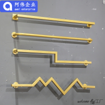 Clothing store display stand gold wall-mounted wall-mounted mens and womens childrens clothing shop hanging shelves