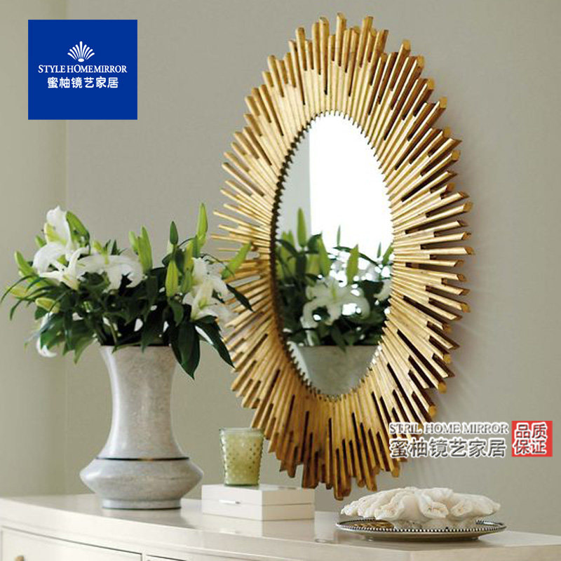 European and American wall hanging wall living room makeup mirror corridor porch decoration hotel home meal side sofa background mirror