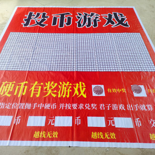 全套广场投币游戏布夜市摆地摊定制网红投币游戏画布抛币游戏布