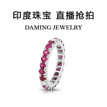 Daoming Indian Jewelry Show Red Gem Ancestral Mother Green Sapphire Eardrop Retro Caibao Direct Play drain