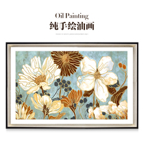 Ruijie hand-painted oil painting simple modern living room bedroom decoration painting restaurant hanging painting plant flower spring full Garden