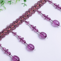 High-end crystal beads curtain lace beads hanging tassel fabric decoration curtain accessories accessories 12 meters H-41