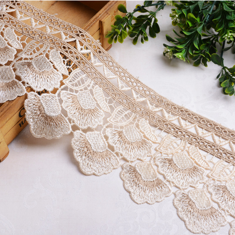 Curtain lace water soluble edge leaf edge sofa accessories accessories decorative edge wide edge pillow edge embroidered lace S-082