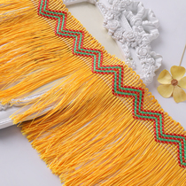 Triangular 15 cm dragon beard ethnic style colorful hanging curtain craft lace truck decorative edge row long tassels