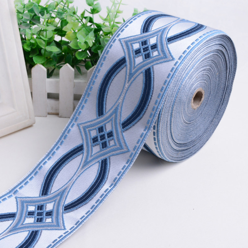 Wide 9cm Curtains Lace Accessories Jacquard Webbing of Curtain Splicing Accessories Hanfu Clothing Clothing Edge Skirt Head Girdle 9A8