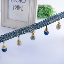 Curtain boutique bead lace Curtain accessories accessories crystal bead decoration Beef tendon bead lace H-27