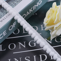 Curtain lace standing edge half rope tooth rope fur ball Lolita collar and cuffs spliced with water-soluble white edge M-27